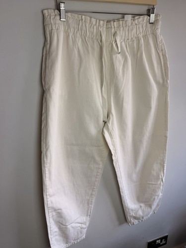 Zara white drawstring waist - white,