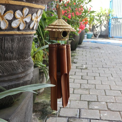Large tube natural bamboo - 6,
