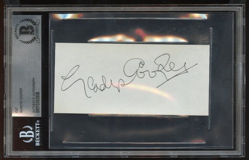 Glady cooper signed 2x5 - cooper,