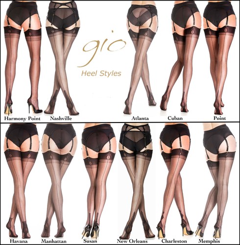 Gio fully fashioned stockings - gio,
