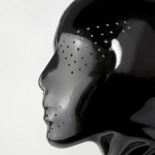 Black latex hood - hood, whole