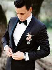 Black Wedding Tuxedo Mens Suit