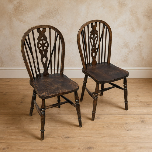 Windsor pair dining chairs elm - dining,