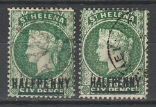 ST HELENA 1884 QV HALFPENNY