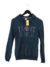 Fred Mello Women's Hoodie M Blue Viscose with Cotton, Elastane Vest