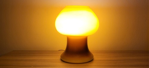 70s mid century table - mid, lamp