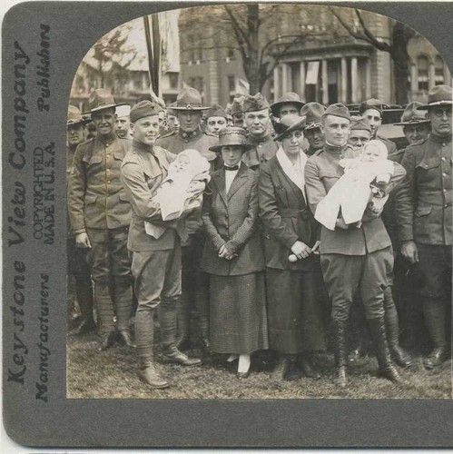 Soldiers with babies - soldiers, at