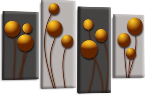 Floral wall art orange - floral,