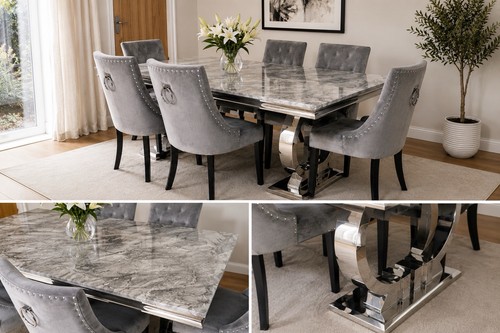 Ariana marble dining table 6 - table,