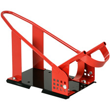 HOMCOM Motorcycle Wheel Chock 8-15.5 cm Metal Holder For Truck And Trailer