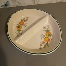 Cloverleaf Peaches & Cream Serving Dish Ovenware Baking Split