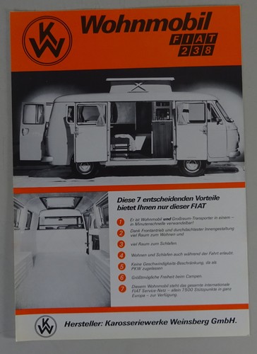 Prospektblatt weinsberg fiat - weinsberg,