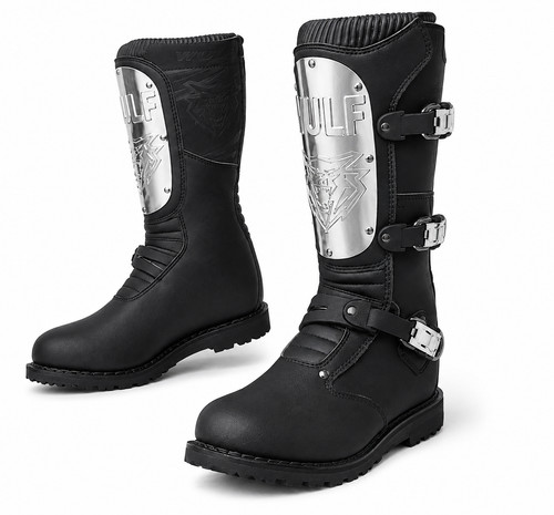 Motorcycle boots vintage retro