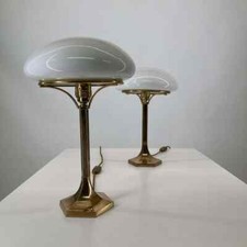 Pair Vintage Art Deco Mushroom