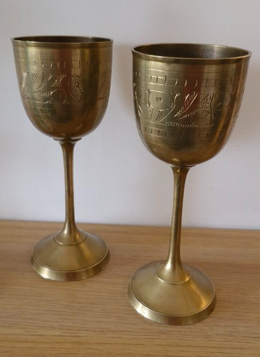 Vintage engraved brass - x,