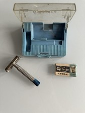 Vintage Gillette Razor & case ( 3 Piece Set ) From 50s