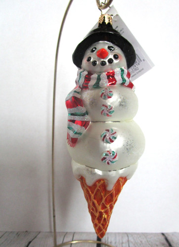 Radko snowman sundae ice cream - radko,