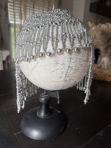 Beautiful silver beaded - silver,
