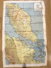 Genuine WW2 Siam Malaya Sumatra Escape & Evasion Silk Map