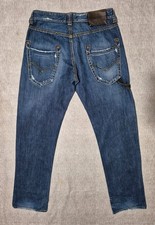 Vintage Energie Jeans Mens W33 L33 Blue Regular Straight Leg Button Fly Loop