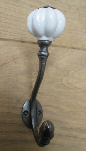 Antique iron coat hooks - iron,