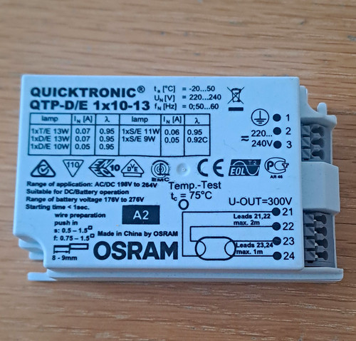 Osram quicktronic qtp e - osram, qtp-d/e