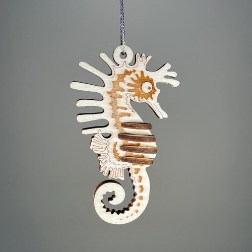 Seahorse bauble diy wooden - seahorse,