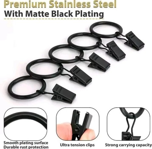 Heavy duty metal curtain rings - metal,
