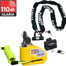 FD-MOTO CL729 1.8M*10MM Motorcycle Bike Chain Lock & Alarm Brake Disc Lock