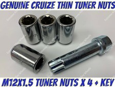 Alloy Wheel Silver Tuner Nuts x 4 M12x1.5 Hyundai Accent Amica Atoz Coupe Eon