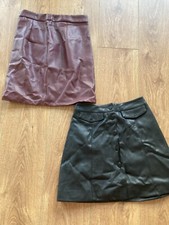 2 leather look skirts ?