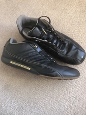 Adidas Porsche Design Driving Shoes 8.5 UK Black Leather Trainers