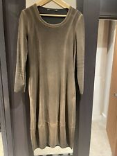 ELEMENTE CLEMENTE Textured Suede Feel Relaxed Cocoon Maxi Dress Brown Size S