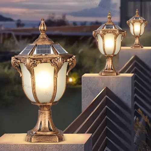 Solar pillar lights outdoor - lights,