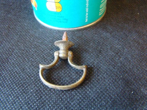 Vintage small brass axe drop - small,