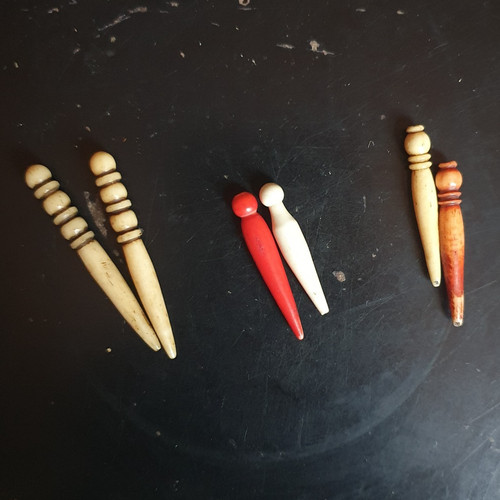 Antique carved bone cribbage - antique,
