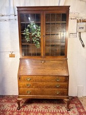 Edwardian Oak Bureau Bookcase