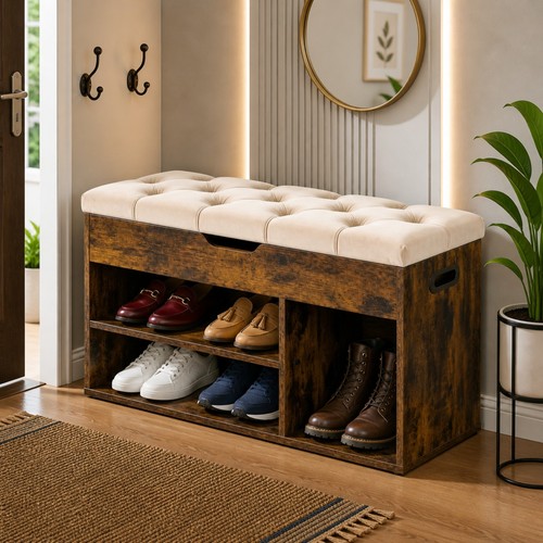 Ottoman shoe storage - storage, bench