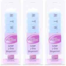 Pillmate Large 7 Day Pill Box l Medication Organizer l Portable Pill Case X 3