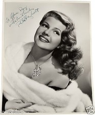RITA HAYWORTH Signed