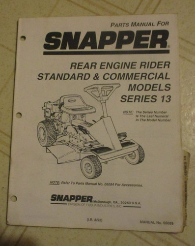 Snapper series rear engine - ,