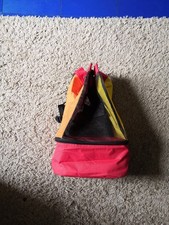 Vintage Single Strap Block Colour Backpack Mesh Drink Food Cooler Bag