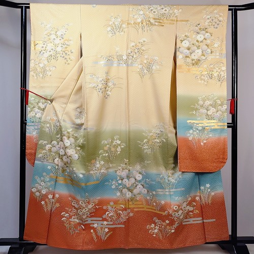 Vintage japanese silk furisode - silk,
