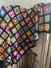 Vintage Granny Square Black