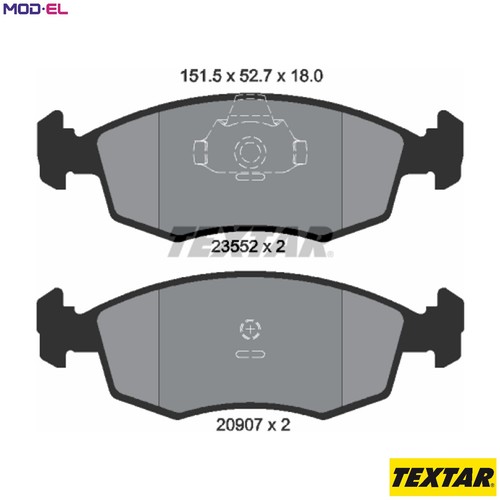 Brake pad set - pad,