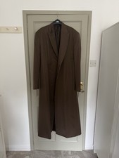Chocolate Brown Long Structured Tailored Overcoat