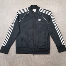 Adidas Mens Track Jacket Medium Black Trefoil Firebird Original Superstar Adi