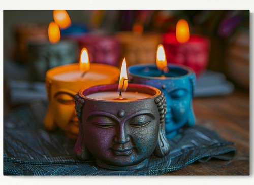 Buddha zen candles - buddha, meditation