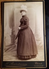 standing young woman in