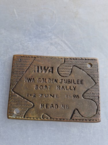Brass canal boat plaque - brass,